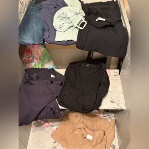 Designer maternity bundle 7 pc incl. Paige, Quince, Ripe, & Isabel size M size L